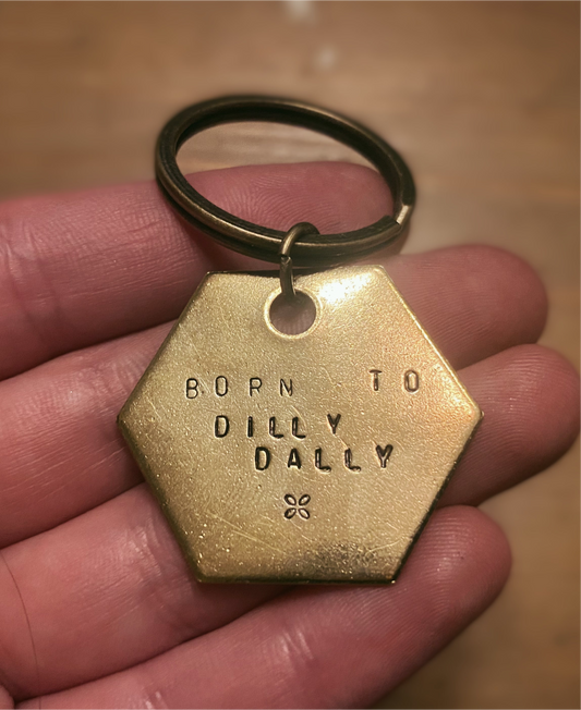 Brass keychain