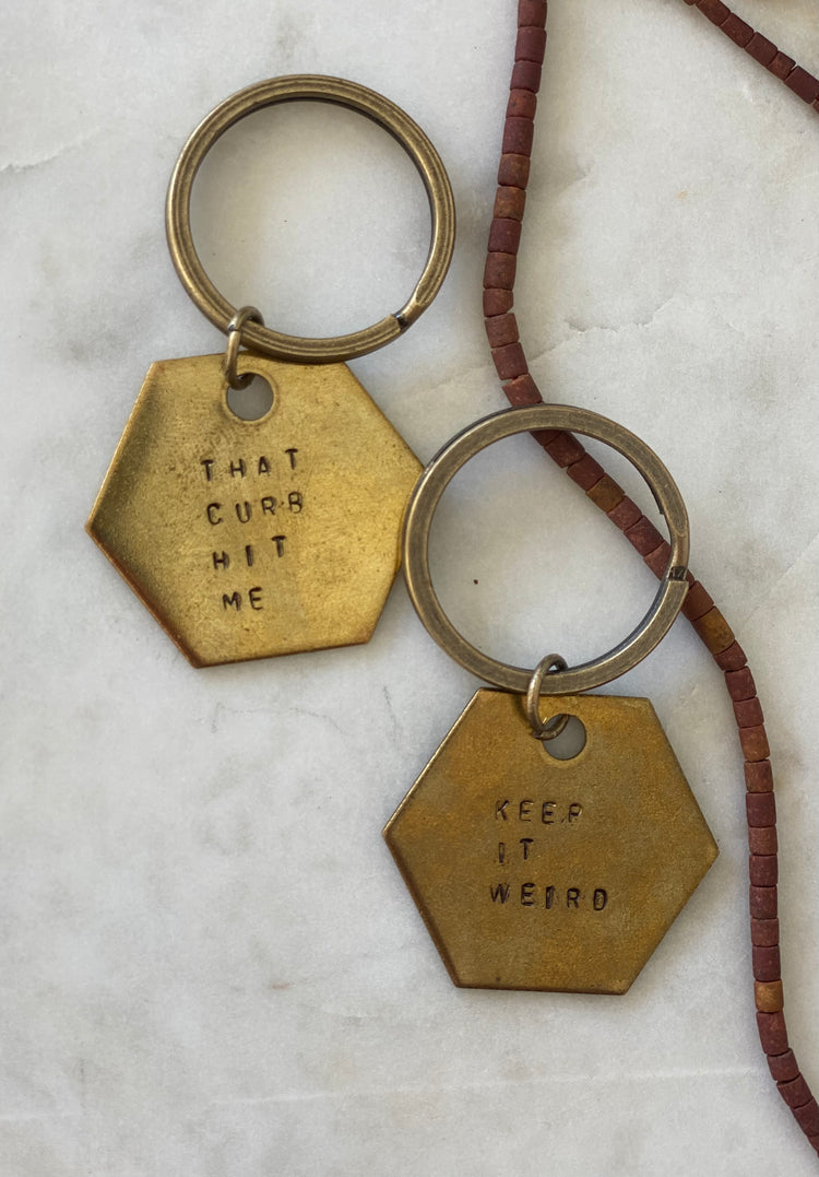 Brass keychain