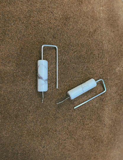Natural Howlite hangers