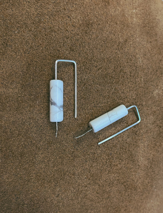 Natural Howlite hangers