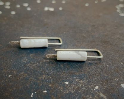 Natural Howlite hangers