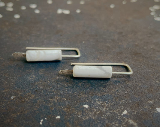 Natural Howlite hangers