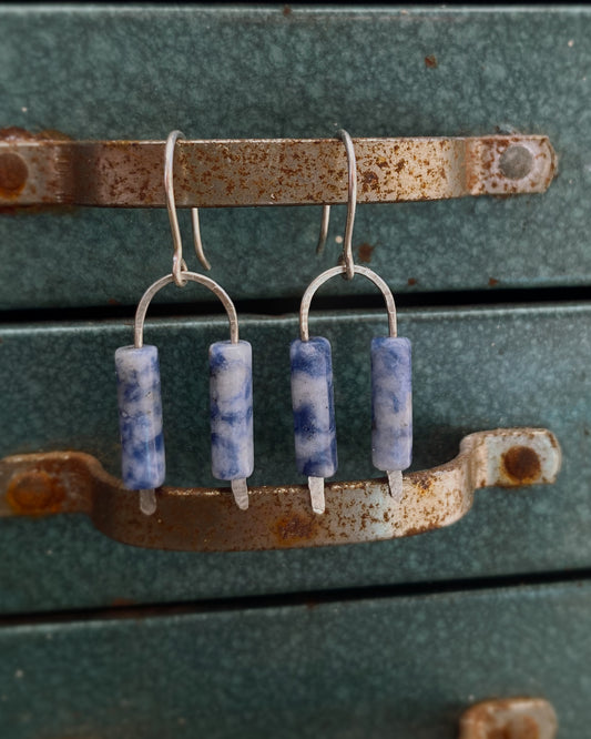 Arched blue jasper