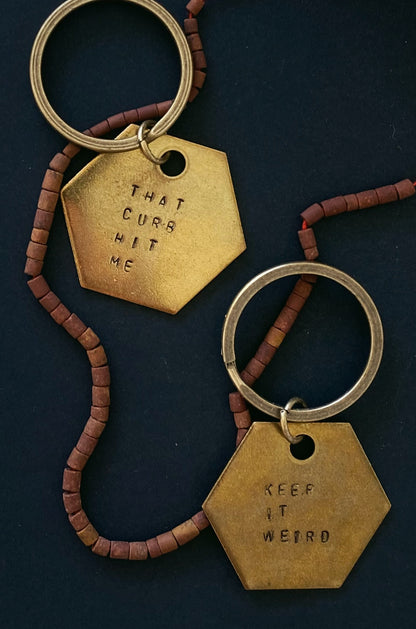Brass keychain